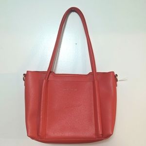 Coral Pink Leather Purse
